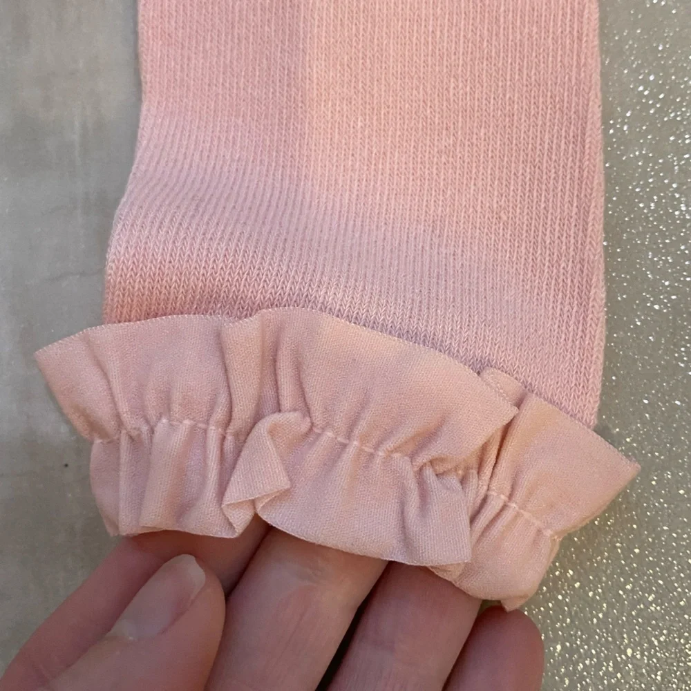 NWT RuffleButts Ballet Pink Pull-On Solid Footless Ruffled Tights, 0-6 months